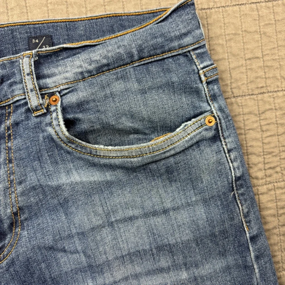 Lucky Brand 221 Straight Leg Jeans Mens 34x32 (33x30) Blue Denim Medium Wash